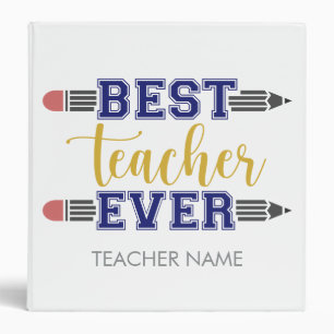Personalized Best Teacher Ever - Customized Gift Binder