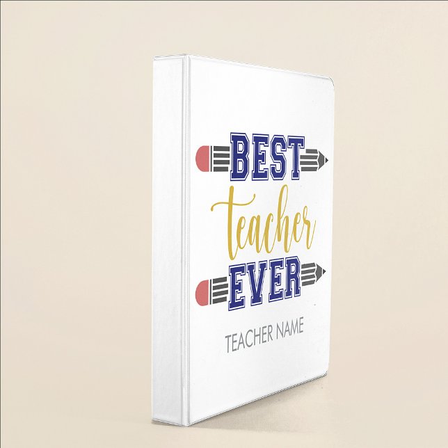 Personalized Best Teacher Ever - Customized Gift Binder (Creator Uploaded)