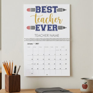 Personalized Best Teacher Ever - Customized Gift Calendar