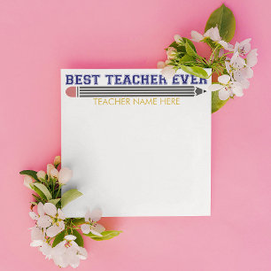 Personalized Best Teacher Ever - Customized Gift Card