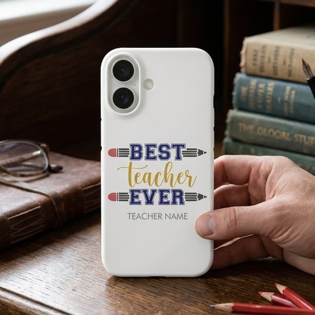 Personalized Best Teacher Ever - Customized Gift Case-Mate iPhone Case (Creator Uploaded)