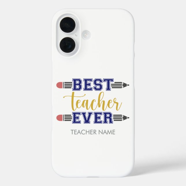 Personalized Best Teacher Ever - Customized Gift Case-Mate iPhone Case (Back)