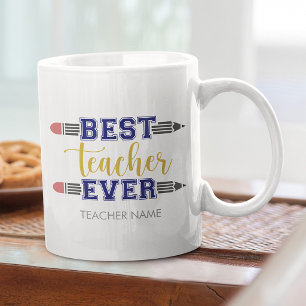 Personalized Best Teacher Ever - Customized Gift Coffee Mug