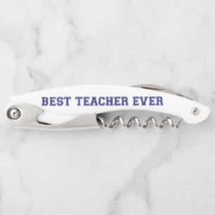 Personalized Best Teacher Ever - Customized Gift Corkscrew