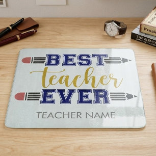 Personalized Best Teacher Ever - Customized Gift Cutting Board