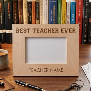 Personalized Best Teacher Ever - Customized Gift Etched Frames