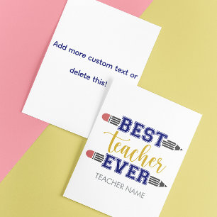 Personalized Best Teacher Ever - Customized Gift Flyer
