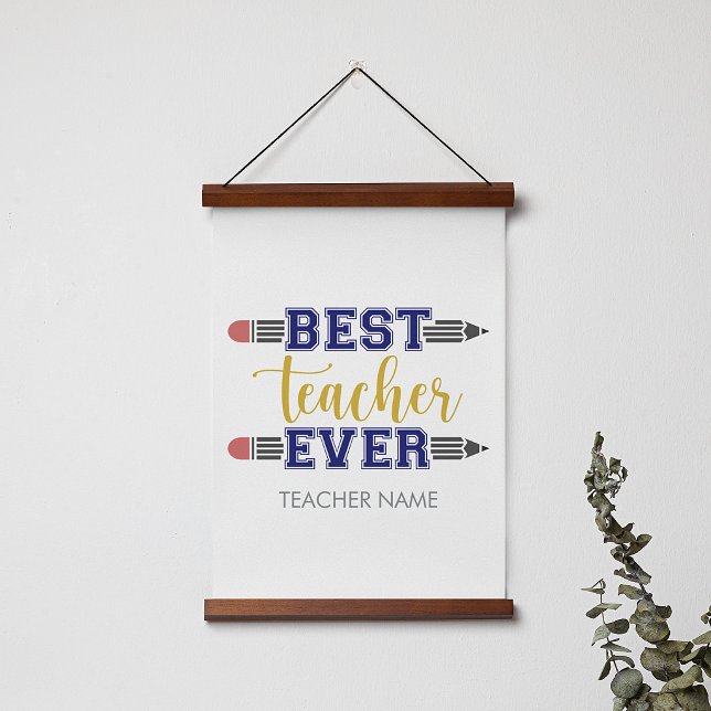 Personalized Best Teacher Ever - Customized Gift Hanging Tapestry (Creator Uploaded)