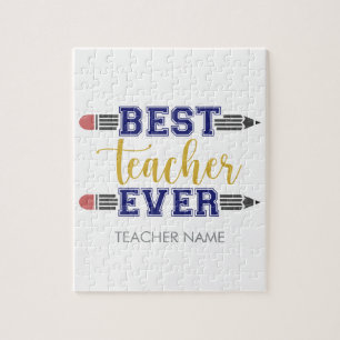 Personalized Best Teacher Ever - Customized Gift Jigsaw Puzzle