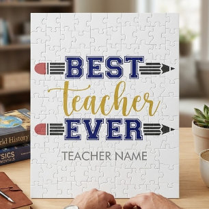 Personalized Best Teacher Ever - Customized Gift Jigsaw Puzzle