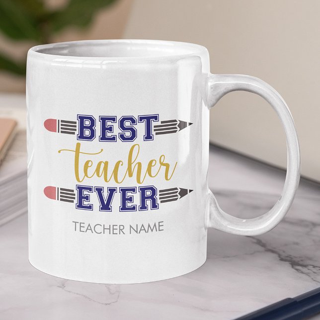 Personalized Best Teacher Ever - Customized Gift Large Coffee Mug (Creator Uploaded)