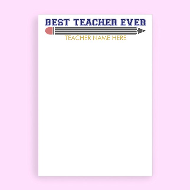 Personalized Best Teacher Ever - Customized Gift Letterhead (Creator Uploaded)