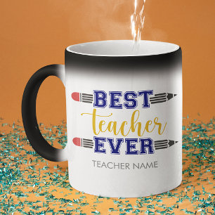Personalized Best Teacher Ever - Customized Gift Magic Mug