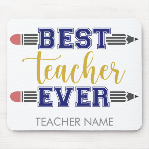 Personalized Best Teacher Ever - Customized Gift Mouse Pad