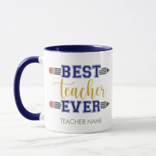 Personalized Best Teacher Ever - Customized Gift Mug