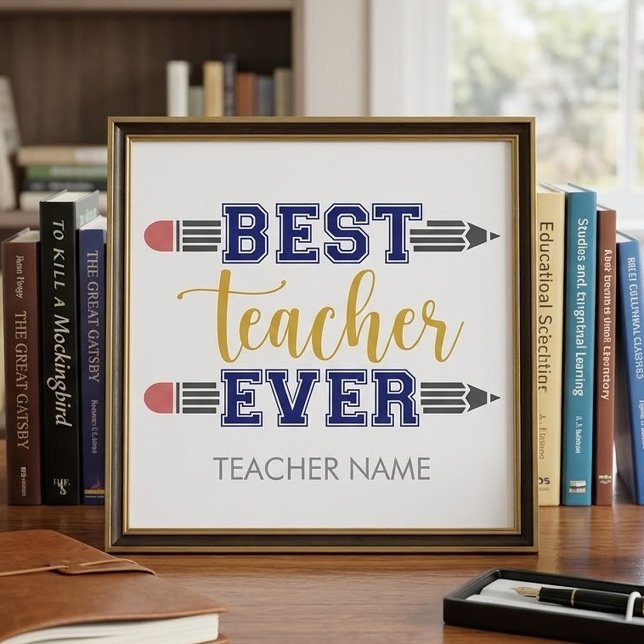Personalized Best Teacher Ever - Customized Gift Photo Print (Creator Uploaded)
