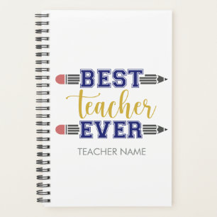 Personalized Best Teacher Ever - Customized Gift Planner