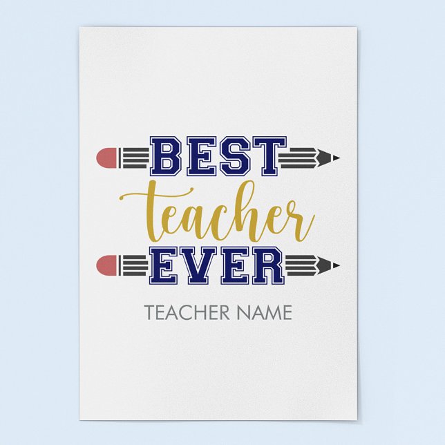 Personalized Best Teacher Ever - Customized Gift Poster (Creator Uploaded)
