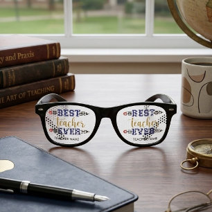 Personalized Best Teacher Ever - Customized Gift Retro Sunglasses