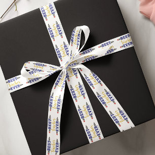 Personalized Best Teacher Ever - Customized Gift Satin Ribbon