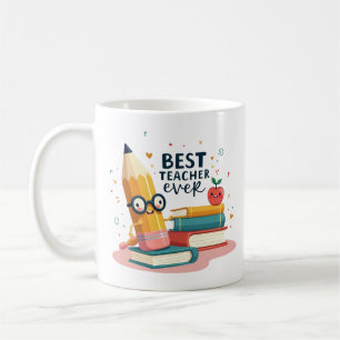 Personalized Best Teacher Ever Gift With Name Coffee Mug
