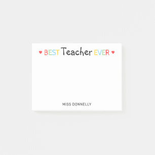 Personalized Best Teacher Ever Post-it Notes