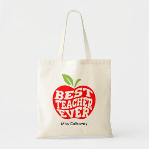 Personalized Best Teacher Ever Tote Bag