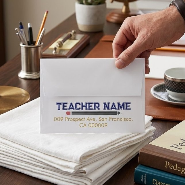Personalized Best Teacher Ever with Custom Address Envelope (Creator Uploaded)