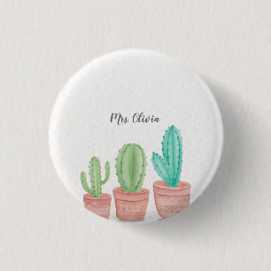 Personalized Best Teacher Gift 1 Inch Round Button
