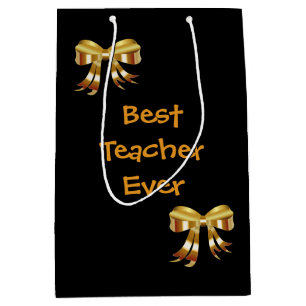 Personalized Best Teacher Medium Gift Bag