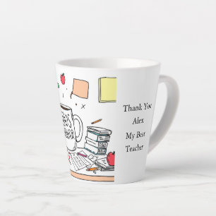 Personalized Best Teacher Thank You Gift Coffee Latte Mug