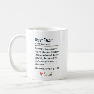 Personalized Best Team Appreciation Coffee Mug