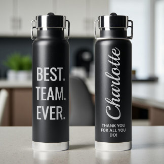 Personalized Best Team Ever Employee Appreciation Water Bottle