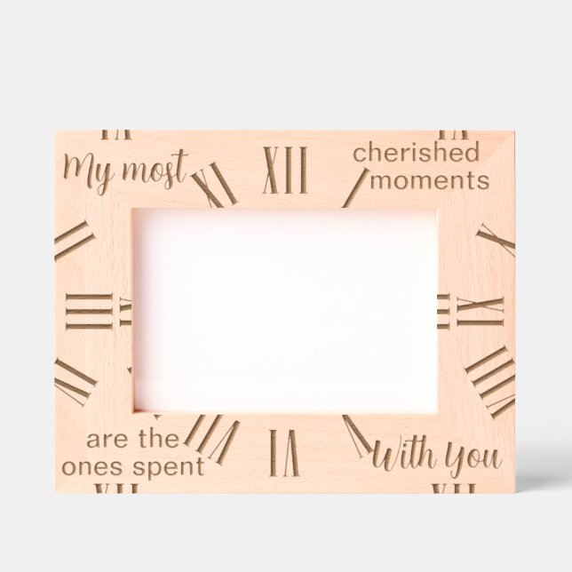 Personalized Best Times Clock Artwork Etched Frames (Front)