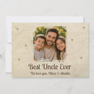 Personalized Best Uncle Ever Photo Holiday Card