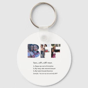 Personalized Bestie BFF Best Friends Photo Collage Keychain