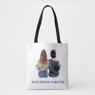 Personalized Bestie Friendship Gift Tote Bag