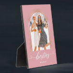 Personalized BESTIES BFF Gifts Pink Gold Cute Plaque<br><div class="desc">Personalized BESTIES BFF Gifts Pink Gold Cute</div>