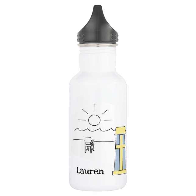 Personalized Bethany Beach Water Bottle (Left)