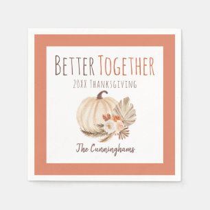 Personalized Better Together Thanksgiving Napkin