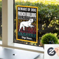 Personalized Beware of Dog French Bulldog Warning