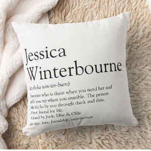 Personalized BFF Best Friend Definition Throw Pillow