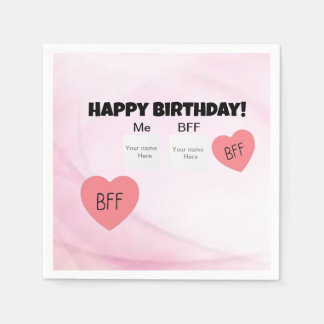 Personalized bff napkin