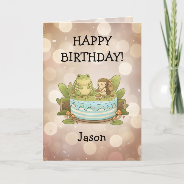 Personalized BG 1 Hazel the Hedgehog Card (Front)