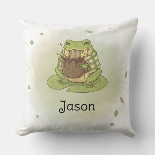Personalized BG 1 Zochi Misses the Mug Throw Pillow