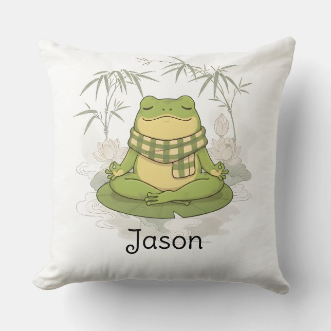 Personalized BG 4 Zochi Meditates Throw Pillow (Front)