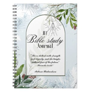Personalized Bible Study Add Name and Faith Verse Notebook