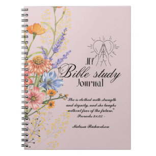 Personalized Bible Study Add Name and Faith Verse Notebook