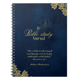 Personalized Bible Study Add Name and Faith Verse Notebook