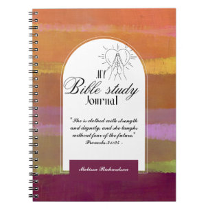 Personalized Bible Study Add Name and Faith Verse Notebook